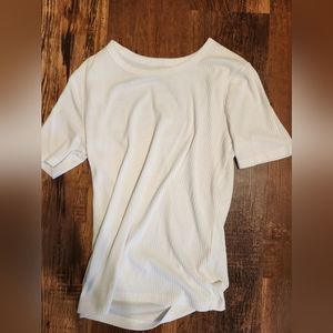 Basic white sheer t-shirt